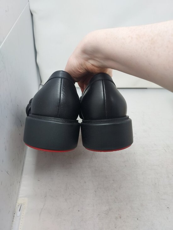 Christian Louboutin MENS Black Leather Braid Urbino Loafer main image 7